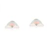 Sterling Silver Rainbow and Cloud Design Stud Earrings ? Vibrant Pastel Enamel Accents for a Cheerful Look