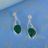Green Onyx Solid 925 Sterling Silver Dangle Earrings ? A Touch of Timeless Elegance - Image 3