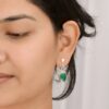 Green Onyx Solid 925 Sterling Silver Dangle Earrings ? A Touch of Timeless Elegance - Image 4