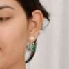 Green Onyx Solid 925 Sterling Silver Dangle Earrings ? A Touch of Timeless Elegance - Image 2