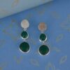 Elegant Green Onyx Pebble Drop Earrings in Sterling Silver | Stunning Natural Stone Jewelry - Image 3