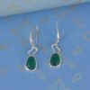 Green Onyx Sterling Silver Dangle Earrings ? Elegant Artisan Jewelry for a Sophisticated Look - Image 3