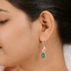 Green Onyx Sterling Silver Dangle Earrings ? Elegant Artisan Jewelry for a Sophisticated Look - Image 4