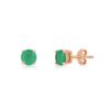 Green Onyx Elegance Silver Studs Earrings
