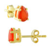 Carnelian Gemstone Silver stud Earrings - Image 7
