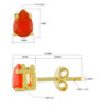Carnelian Gemstone Silver stud Earrings - Image 5