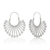 Stylish Silver Shell Pearl Earrings