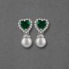 Heart Shaped Silver Plated Drop Earring - Image 5