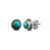 Elegant and Timeless-Precious stones Silver Stud Earrings