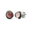 Intricate Artistry: Handmade Precious stones Silver Stud Earrings