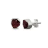 Graceful and Refined- Precious stones Silver Stud Earrings
