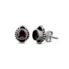 Versatile Round Precious stones Stud Earrings - Effortless Style
