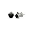 Fine Craftsmanship Precious Stones Silver Stud Earrings