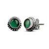 Timeless Classic: Precious Stones Silver Stud Earrings