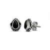 Elegant Precious stones Handmade Silver Stud Earrings