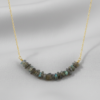 Labradorite Chip Bar Necklace Gold Plated Aquarius Zodiac - Image 5