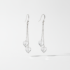 Crystal Quartz Double Heart Drop Silver Earrings - Image 8
