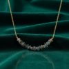 Labradorite Chip Bar Necklace Gold Plated Aquarius Zodiac - Image 6