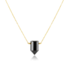 Black Onyx Crystal Point Necklace Gold Plated – Leo Birthstone