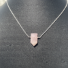 Rose Quartz Crystal Pendant Necklace Sterling Silver - Image 4