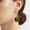 Tiger Eye Drop Earrings 925 Silver Gold Plated Leo - Image 8