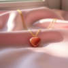 Red Jasper Heart Pendant Necklace 925 Silver Gold Plated Leo - Image 7