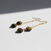 Tiger Eye Heart Dangle Earrings Gold Plated – Scorpio - Image 5