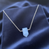 Blue Opal Point Necklace Sterling Silver October Birthstone - Image 8