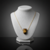 Tiger Eye Crystal Point Pendant Gold Plated Chain Necklace - Image 5