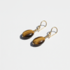 Tiger Eye Drop Earrings 925 Silver Gold Plated Leo - Image 4
