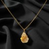 Raw Citrine Crystal Necklace Gold Plated November Birthstone - Image 4