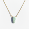 Amazonite Coffin Pendant Necklace 925 Silver Gold Virgo - Image 5
