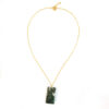 Moss Agate Rectangle Necklace 925 Silver Gold Filled - Image 6