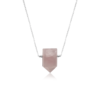 Rose Quartz Crystal Pendant Necklace Sterling Silver - Image 7