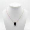 Black Onyx Pendant Necklace 925 Silver Gold Plated Capricorn - Image 2
