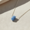 Blue Opal Point Necklace Sterling Silver October Birthstone - Image 3