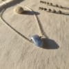 Blue Opal Point Necklace Sterling Silver October Birthstone - Image 2