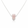 Rose Quartz Crystal Pendant Necklace Sterling Silver - Image 8