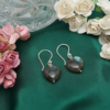 Labradorite Heart Earrings 925 Silver White Rhodium Plated Scorpio - Image 9