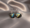 Labradorite Heart Earrings 925 Silver White Rhodium Plated Scorpio - Image 5