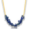 Lapis Lazuli Chip Bead Bar Necklace Gold Plated Sagittarius - Image 7