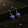Lapis Lazuli Heart Earrings 925 Silver 18K Gold Plated Leo - Image 6