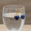 Lapis Lazuli Heart Earrings 925 Silver 18K Gold Plated Leo - Image 5