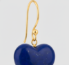 Lapis Lazuli Heart Earrings 925 Silver 18K Gold Plated Leo - Image 3