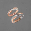 Everlasting Brilliance: Couple's Promise Silver Rings - Image 4