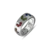 Ethereal Elegance: Vibrant Stone Butterfly Sterling Silver Ring
