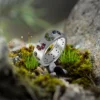 Ethereal Elegance: Vibrant Stone Butterfly Sterling Silver Ring - Image 5