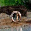 Everlasting Brilliance: Couple's Promise Silver Rings - Image 3