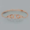 Circle Of Life Rose Gold American Diamond Bracelet - Image 5