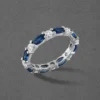 Eternity Ring With Blue Stone - Image 2